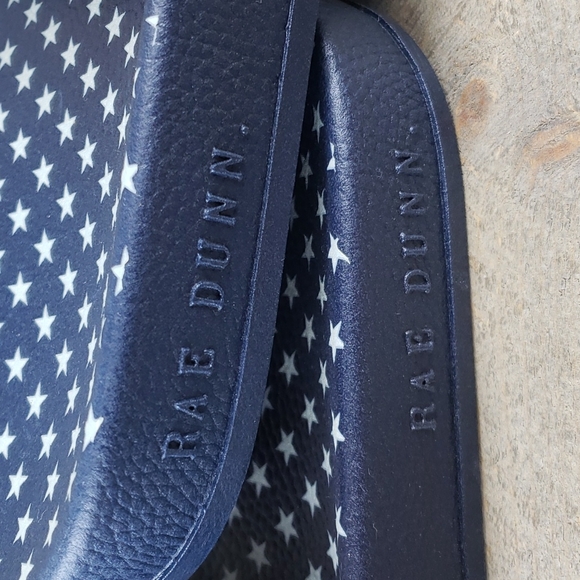 rar dunn USA Slides Sandals Navy White Patriotic - Picture 8 of 8